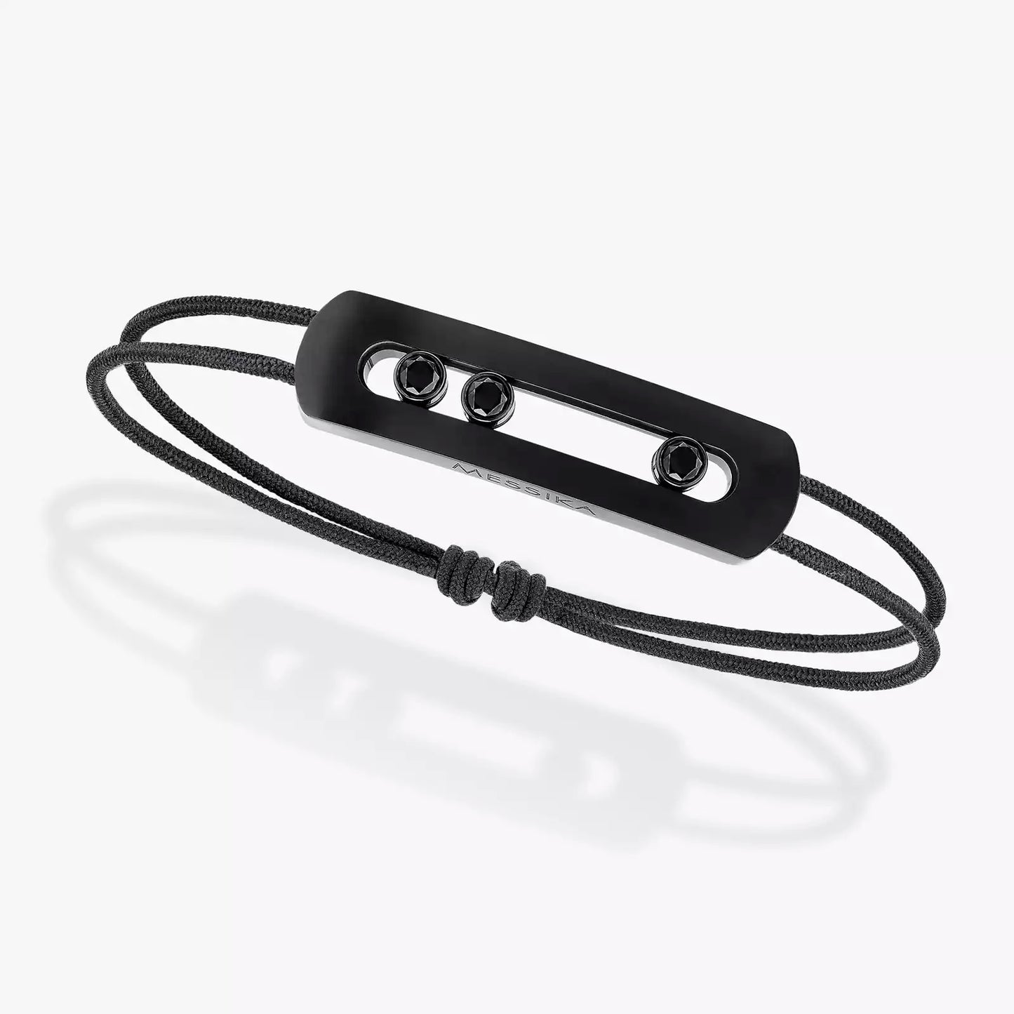 BRACELET CORDON NOIR TITANIUM NATUREL