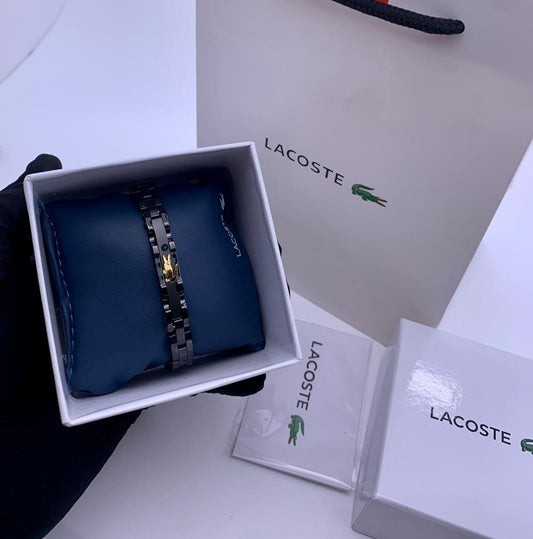 BRACELET LACOSTE POUR HOMME NOIR