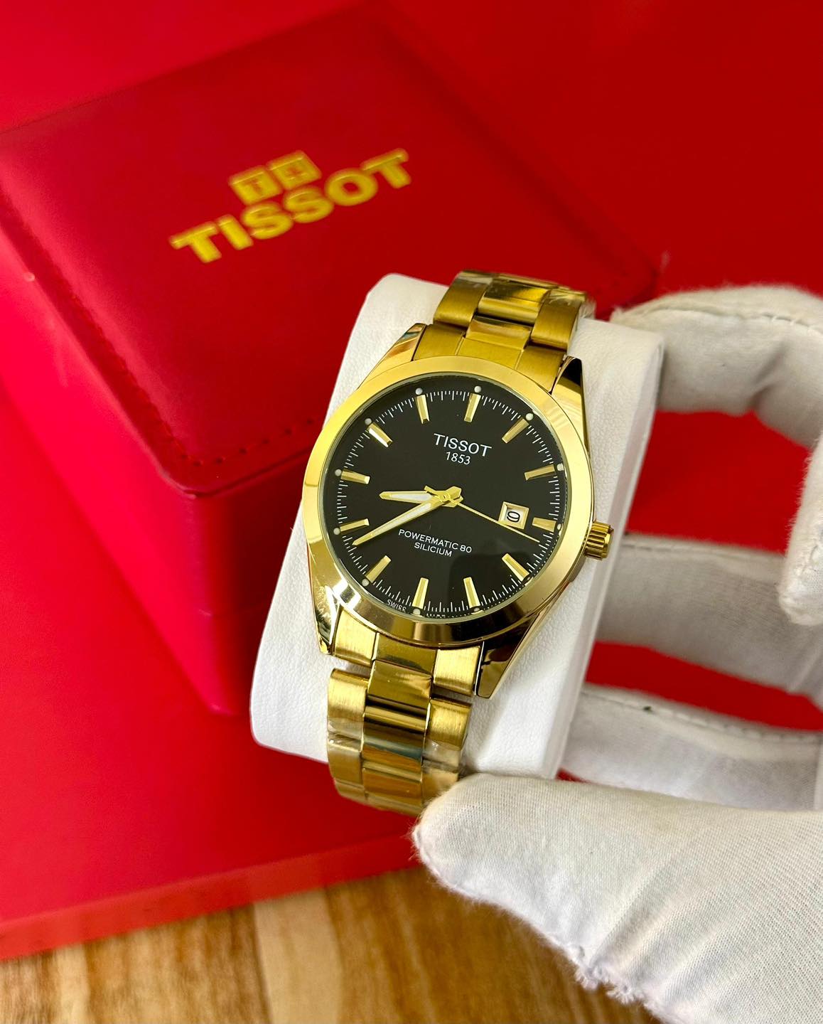 MONTRE TISSOT GENTLMAN HOMME DORE NOIR