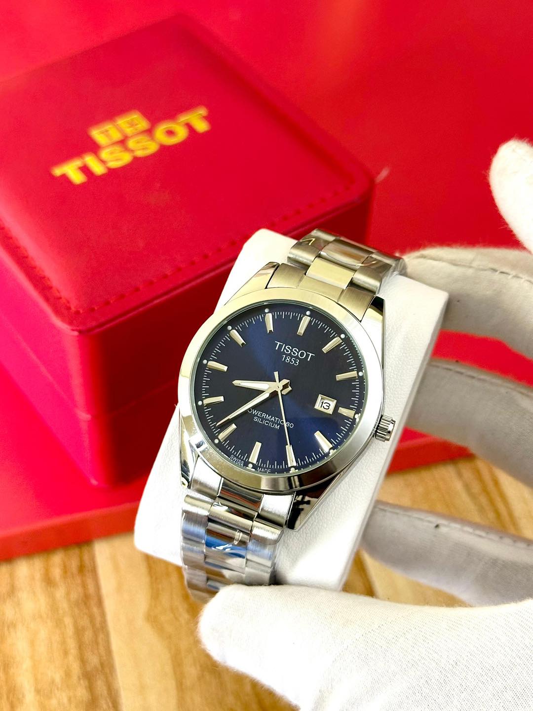 MONTRE TISSOT GENTLMAN HOMME ARGENT BLEU