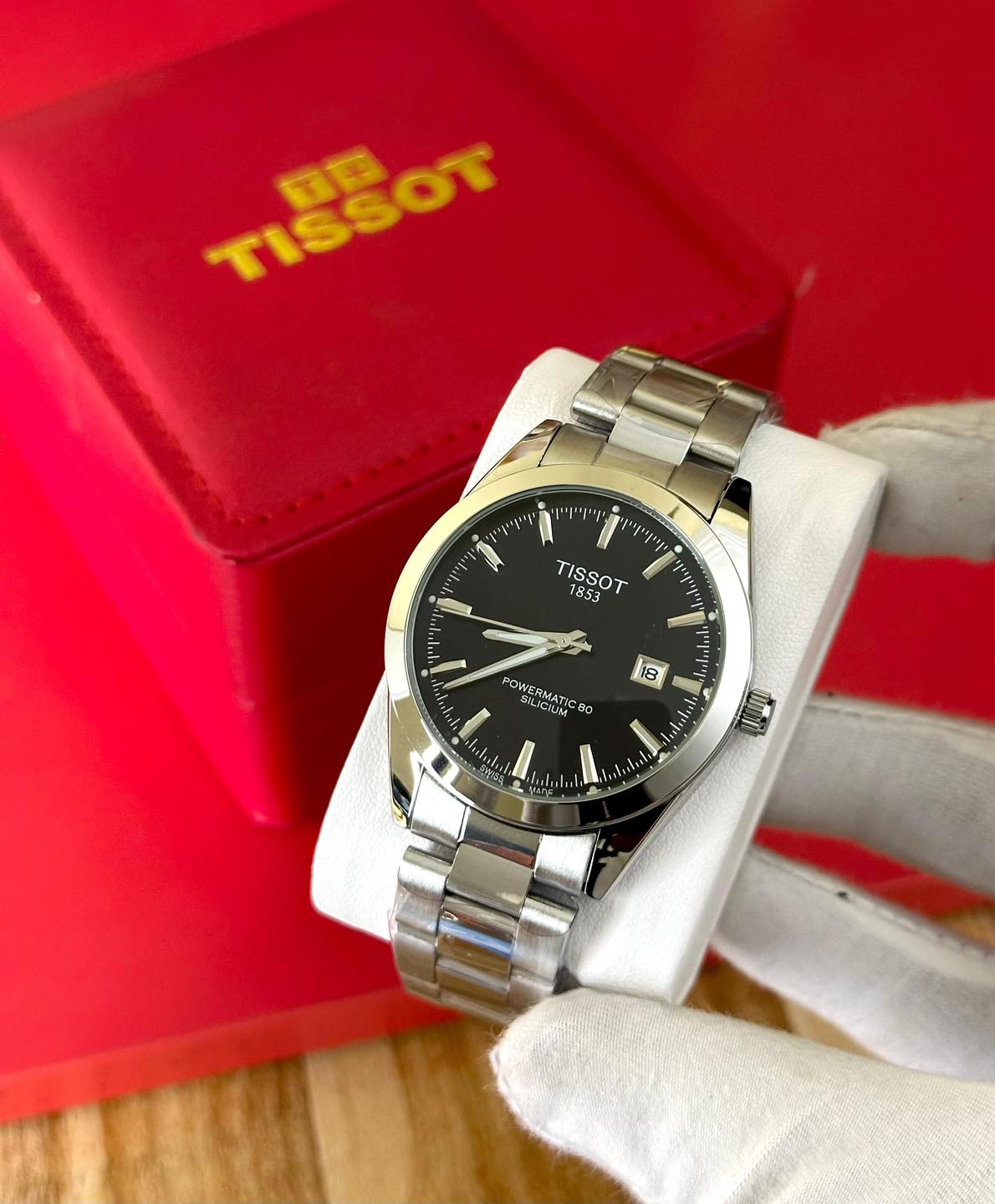 MONTRE TISSOT GENTLMAN HOMME ARGENT NOIR