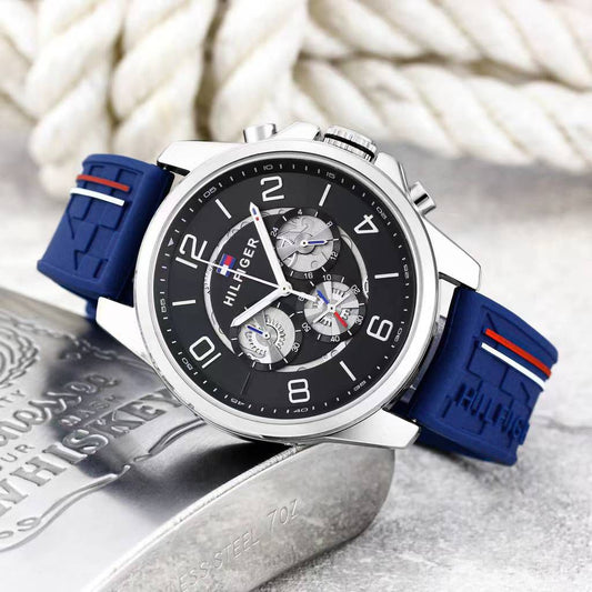 Montre Tommy Pour Homme France gris bleue