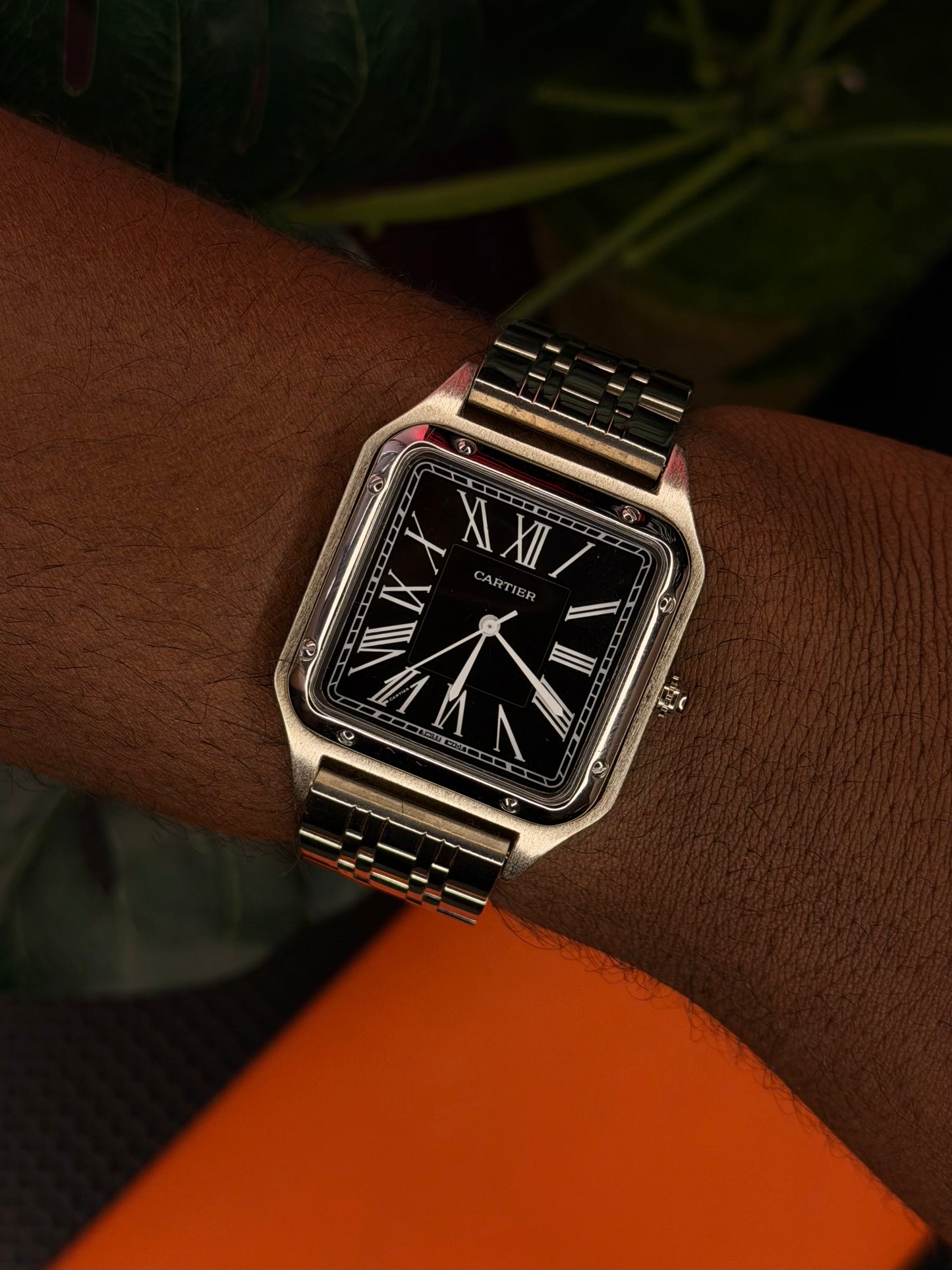 MONTRE CARTIER SANTOS CUIR