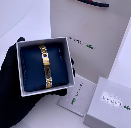 BRACELET LACOSTE POUR HOMME DORE-ARGENT