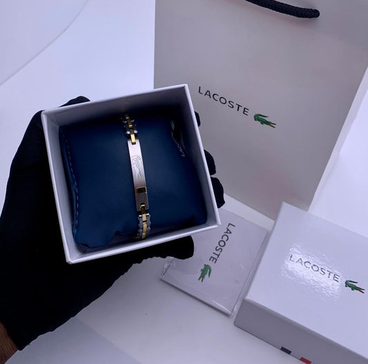 BRACELET LACOSTE POUR HOMME ARGENT