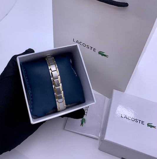 BRACELET LACOSTE POUR HOMME ARGENT