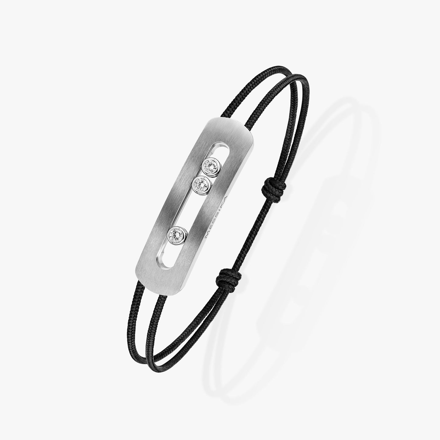 BRACELET CORDON NOIR TITANIUM NATUREL